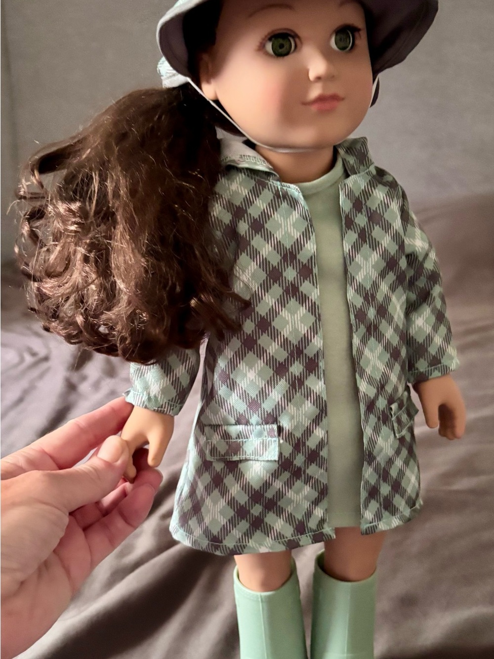 My Life As Raegan Posable Doll in Gray Outfit and Hat